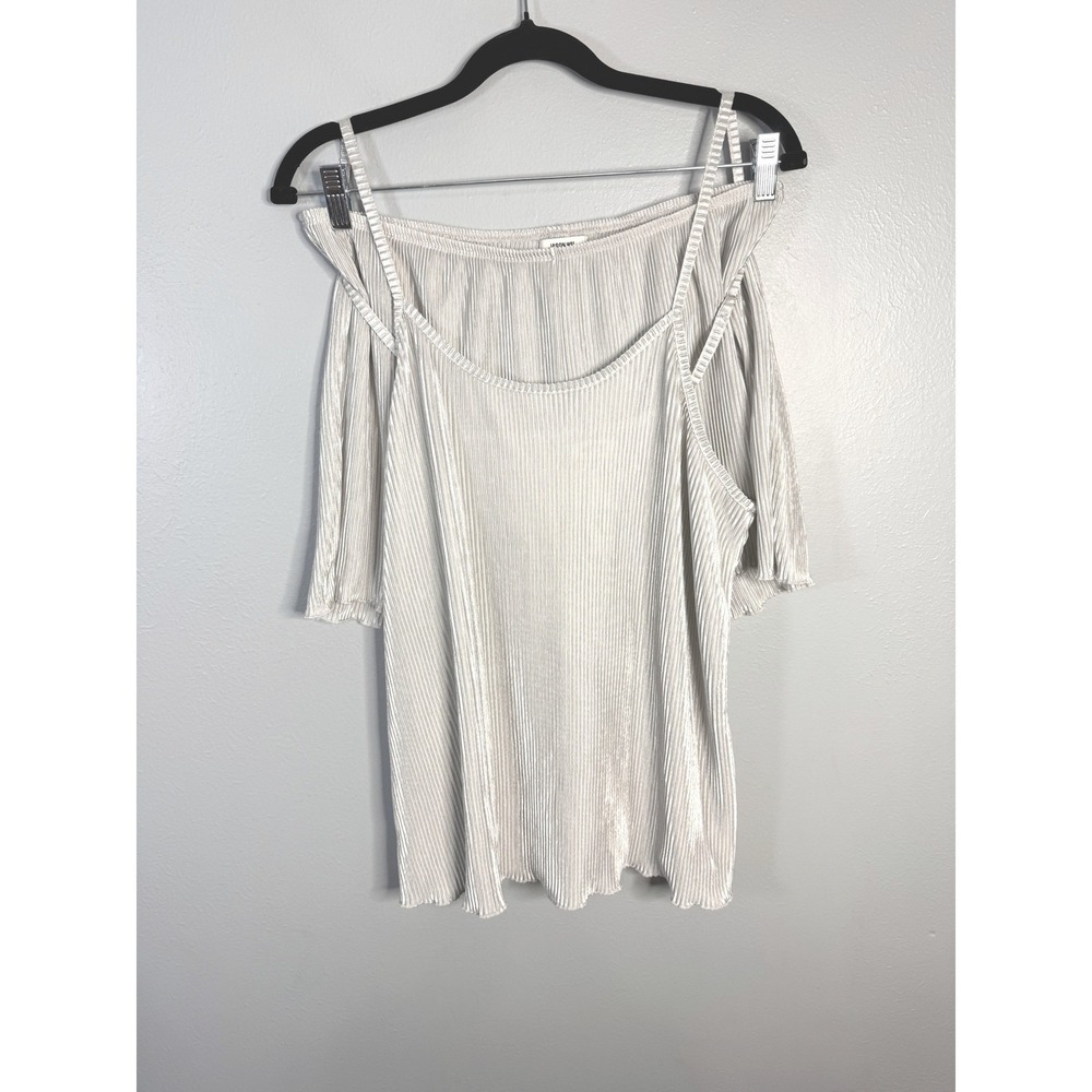Jason Wu Womens‎ XL Silver Pleated Pajama Set Camisole and Shorts Loungewear